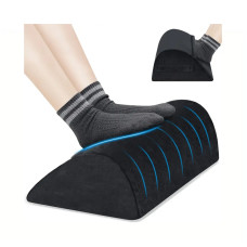 A Footrest Under The Desk, Featuring a Warm Plush Foot Pocket, an Ergonomic Adjustable Memory Foam Footrest, Suitable for Use with Desks And Office Chairs